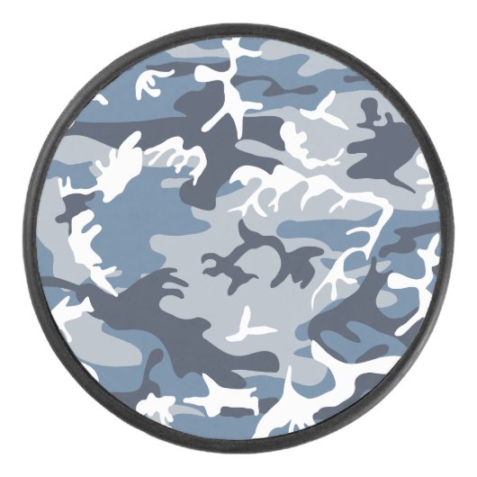 Winter Sneeuwblauwe Camouflage, Militair, Leger Hockey Puck (Voorkant)