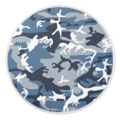 Winter Sneeuwblauwe Camouflage, Militair, Leger Keramische Knop (Voorkant)