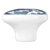 Winter Sneeuwblauwe Camouflage, Militair, Leger Keramische Knop (Zijkant)