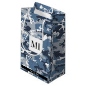 Winter Sneeuwblauwe Camouflage, Militair, Leger Klein Cadeauzakje (Voorkant Gekanteld)