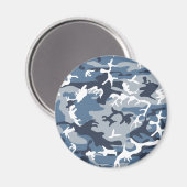 Winter Sneeuwblauwe Camouflage, Militair, Leger Magneet (Voorkant / Achterkant)