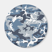 Winter Sneeuwblauwe Camouflage, Militair, Leger Magneet (Voorkant)