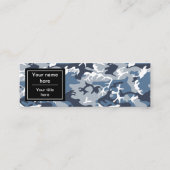 Winter Sneeuwblauwe Camouflage, Militair, Leger Mini Visitekaartje (Achterkant)