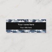 Winter Sneeuwblauwe Camouflage, Militair, Leger Mini Visitekaartje (Achterkant)