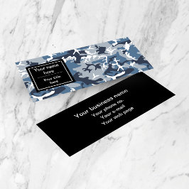 Winter Sneeuwblauwe Camouflage, Militair, Leger Mini Visitekaartje