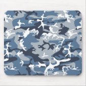 Winter Sneeuwblauwe Camouflage, Militair, Leger Muismat (Voorkant)