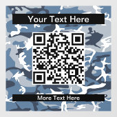 Winter Sneeuwblauwe Camouflage, Militair, Leger Raamsticker (Vel)