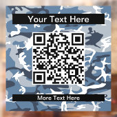 Winter Sneeuwblauwe Camouflage, Militair, Leger Raamsticker (Vel 2)