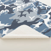 Winter Sneeuwblauwe Camouflage, Militair, Leger Sherpa Deken (3/4)