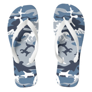 Winter Sneeuwblauwe Camouflage, Militair, Leger Teenslippers
