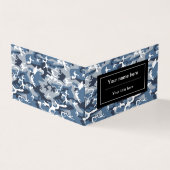 Winter Sneeuwblauwe Camouflage, Militair, Leger Visitekaartje (Buitenkant)