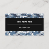 Winter Sneeuwblauwe Camouflage, Militair, Leger Visitekaartje (Achterkant)