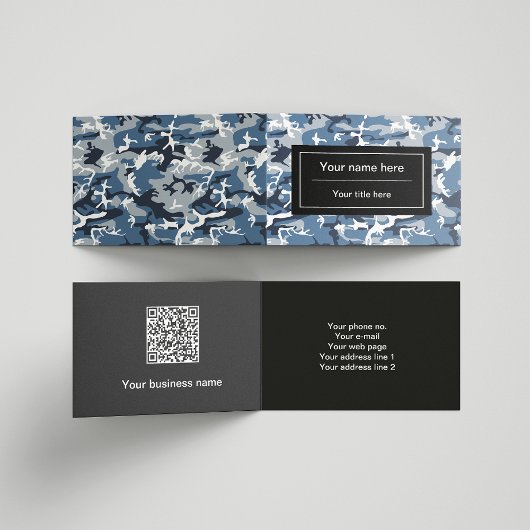 Winter Sneeuwblauwe Camouflage, Militair, Leger Visitekaartje