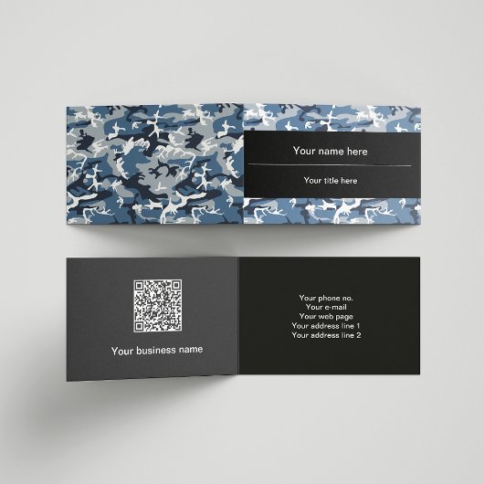 Winter Sneeuwblauwe Camouflage, Militair, Leger Visitekaartje