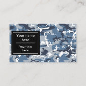 Winter Sneeuwblauwe Camouflage, Militair, Leger Visitekaartje (Achterkant)