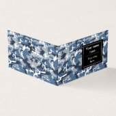 Winter Sneeuwblauwe Camouflage, Militair, Leger Visitekaartje (Buitenkant)