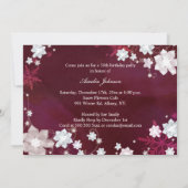 Winter Sneeuwbloemen 50ste verjaardagsfeest Kaart (Achterkant)