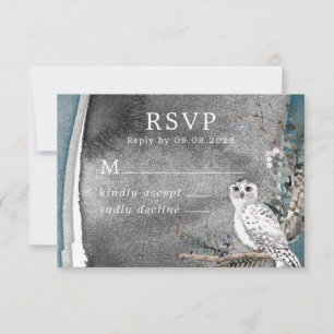 Winter Sneeuwbocht Moon Branch Paint Wedding RSVP