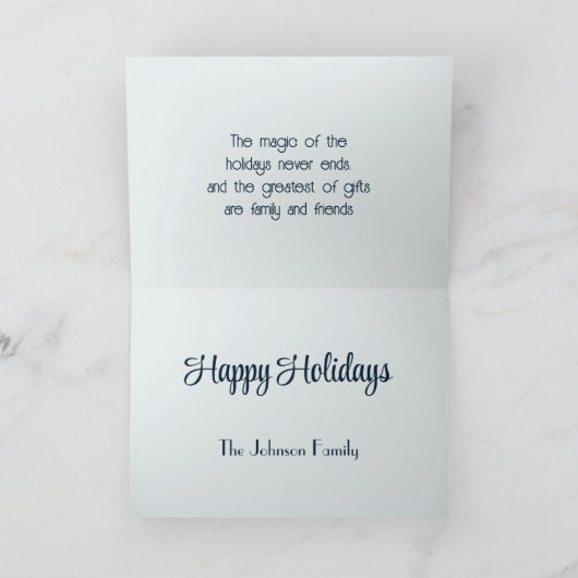 Winter Sneeuwbol Feestdagen Kaart (Binnen)