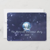 Winter sneeuwbollen Elegante Party uitnodiging (Achterkant)