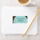 Winter Sneeuwbomen Holiday Adresetiketten Etiket (Insitu)