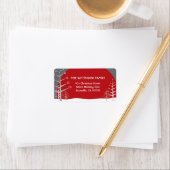 Winter Sneeuwbomen Holiday Adresetiketten Etiket (Insitu)