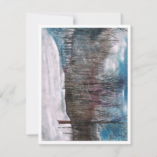 Winter Sneeuwbomen Scene Groet (Voorkant)