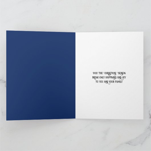 Winter sneeuwboom baubles DIY familie vakantie wen Kaart (Binnen)