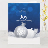 Winter sneeuwboom baubles DIY familie vakantie wen Kaart (Gele Bloem)