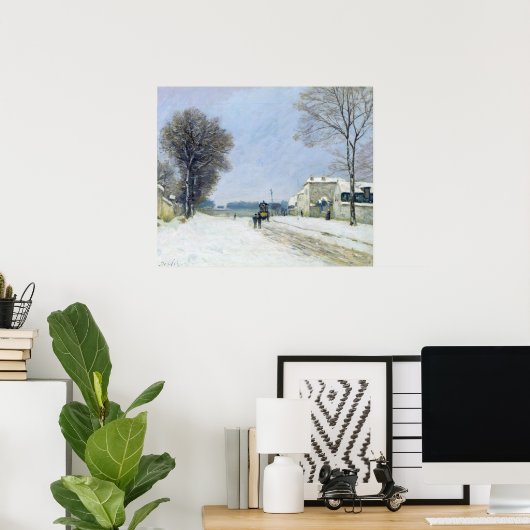 Winter, sneeuweffect, 1876 poster (Thuiskantoor)