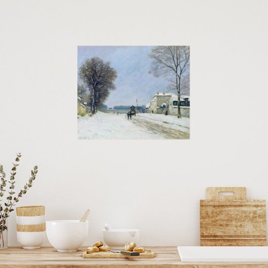 Winter, sneeuweffect, 1876 poster (Keuken)