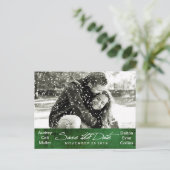 Winter Sneeuwfoto slaat de datum op Aankondigingskaart (Staand voorkant)