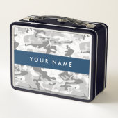 Winter Sneeuwgrijs Camouflage Jouw naam Personalis (Achterkant)