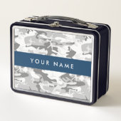 Winter Sneeuwgrijs Camouflage Jouw naam Personalis (Voorkant)