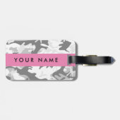 Winter Sneeuwgrijs Camouflage Jouw naam Personalis Bagagelabel (Achterkant horizontaal)