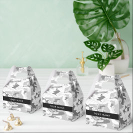 Winter Sneeuwgrijs Camouflage Jouw naam Personalis Bedankdoosjes