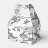 Winter Sneeuwgrijs Camouflage Jouw naam Personalis Bedankdoosjes (Achterkant)