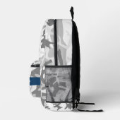 Winter Sneeuwgrijs Camouflage Jouw naam Personalis Bedrukte Rugzak (Rechts)