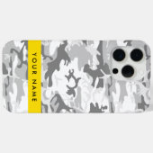 Winter Sneeuwgrijs Camouflage Jouw naam Personalis Case-Mate iPhone Case (Achterkant (horizontaal))