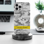 Winter Sneeuwgrijs Camouflage Jouw naam Personalis Case-Mate iPhone Case