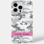Winter Sneeuwgrijs Camouflage Jouw naam Personalis Case-Mate iPhone Case (Achterkant)