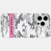 Winter Sneeuwgrijs Camouflage Jouw naam Personalis Case-Mate iPhone Case (Achterkant (horizontaal))