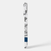 Winter Sneeuwgrijs Camouflage Jouw naam Personalis iPhone Hoesje (Linkerkant)