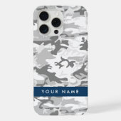 Winter Sneeuwgrijs Camouflage Jouw naam Personalis iPhone Hoesje (Achterkant)