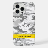 Winter Sneeuwgrijs Camouflage Jouw naam Personalis iPhone Hoesje (Achterkant)