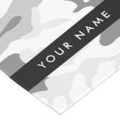 Winter Sneeuwgrijs Camouflage Jouw naam Personalis Korte Tafelloper (Hoek)