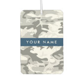 Winter Sneeuwgrijs Camouflage Jouw naam Personalis Luchtverfrisser (Voorkant)