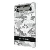 Winter Sneeuwgrijs Camouflage Jouw naam Personalis Mini Klembord (Angled2)