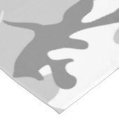 Winter Sneeuwgrijs Camouflage Jouw naam Personalis Tafelkleed (Gekanteld)