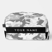 Winter Sneeuwgrijs Camouflage Jouw naam Personalis Toilettasje (Voorkant)